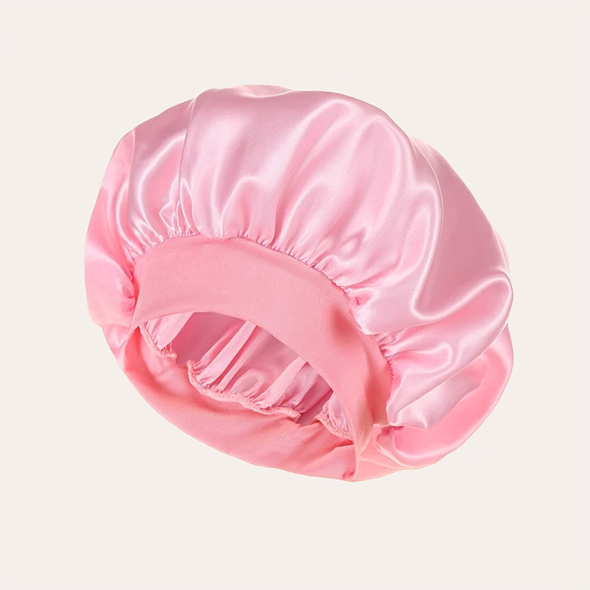 Wide Elastic Band Satin Sleep Cap for Women Night Sleeping Head Cover