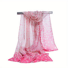Dotted Gradient Thin Scarf Gauze Shawl Head Wrap Windproof Headscarf Hijab