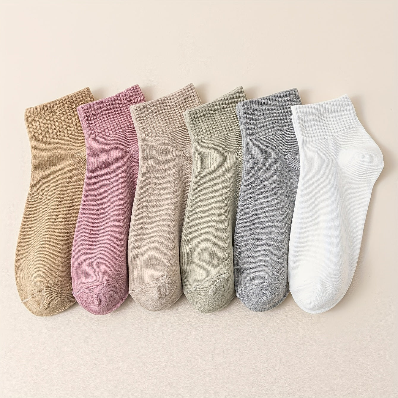 6 Pairs Solid Socks Comfy & Breathable Women's Stockings