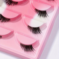 5 Pairs Natural Look Wispy False Eyelashes for Dating Parties Cosplay