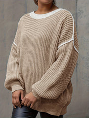  Colorblock Round Neck Jumper