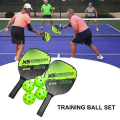 Pickleball Racket Set with 2 Rackets and 4 Balls