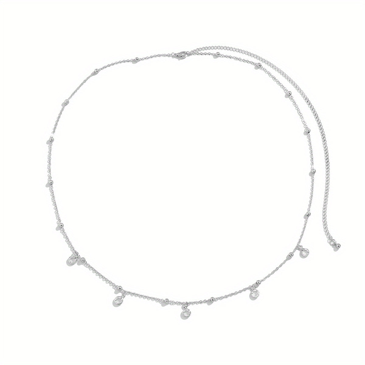 Crystal Pendant Tassel Waist Chain Elegant Belly Chain Women Decorative Accessor