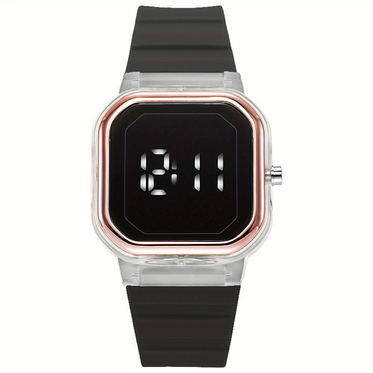 Colorful Digital Watch LED Display Button Setting Electronic Watch