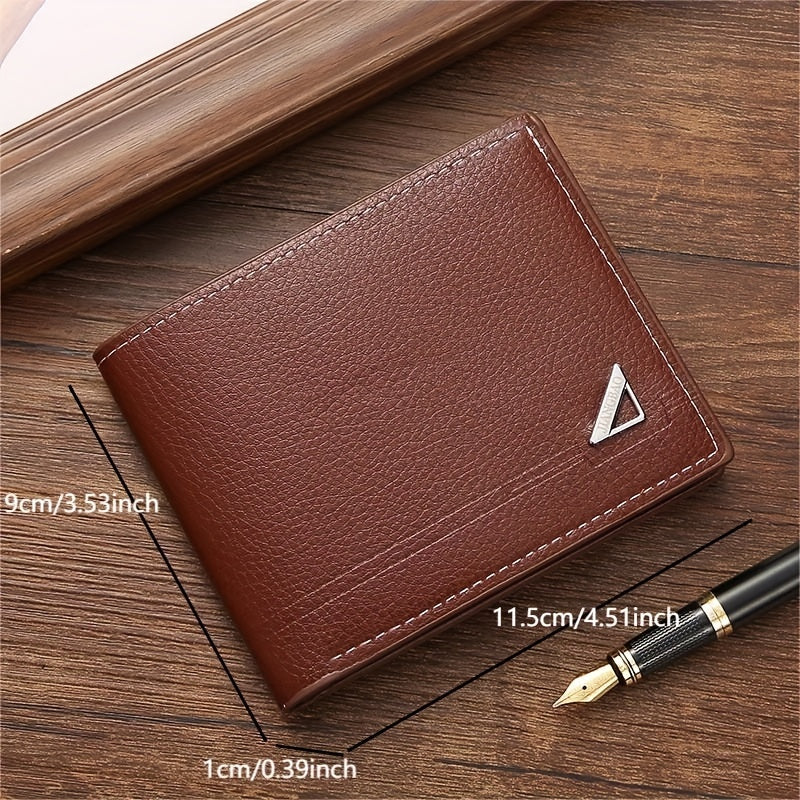 Men's Wallet Short Money Clip Business Casual Leather Clip