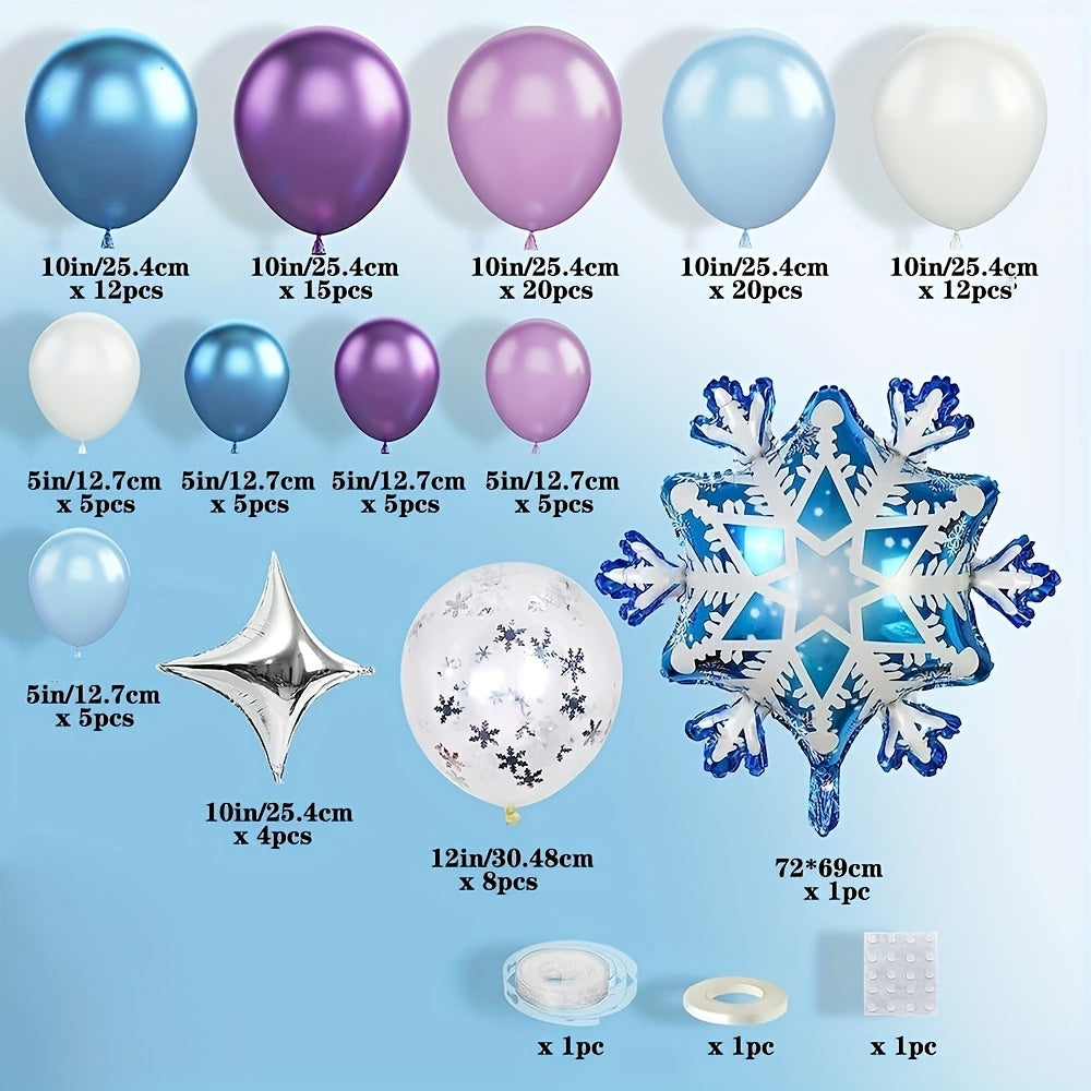 Ice & Snow Balloon Garland Arch Kit for Party Decoration