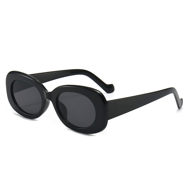 Small Oval Vintage Sunglasses 90's Style Round Sun Glasses