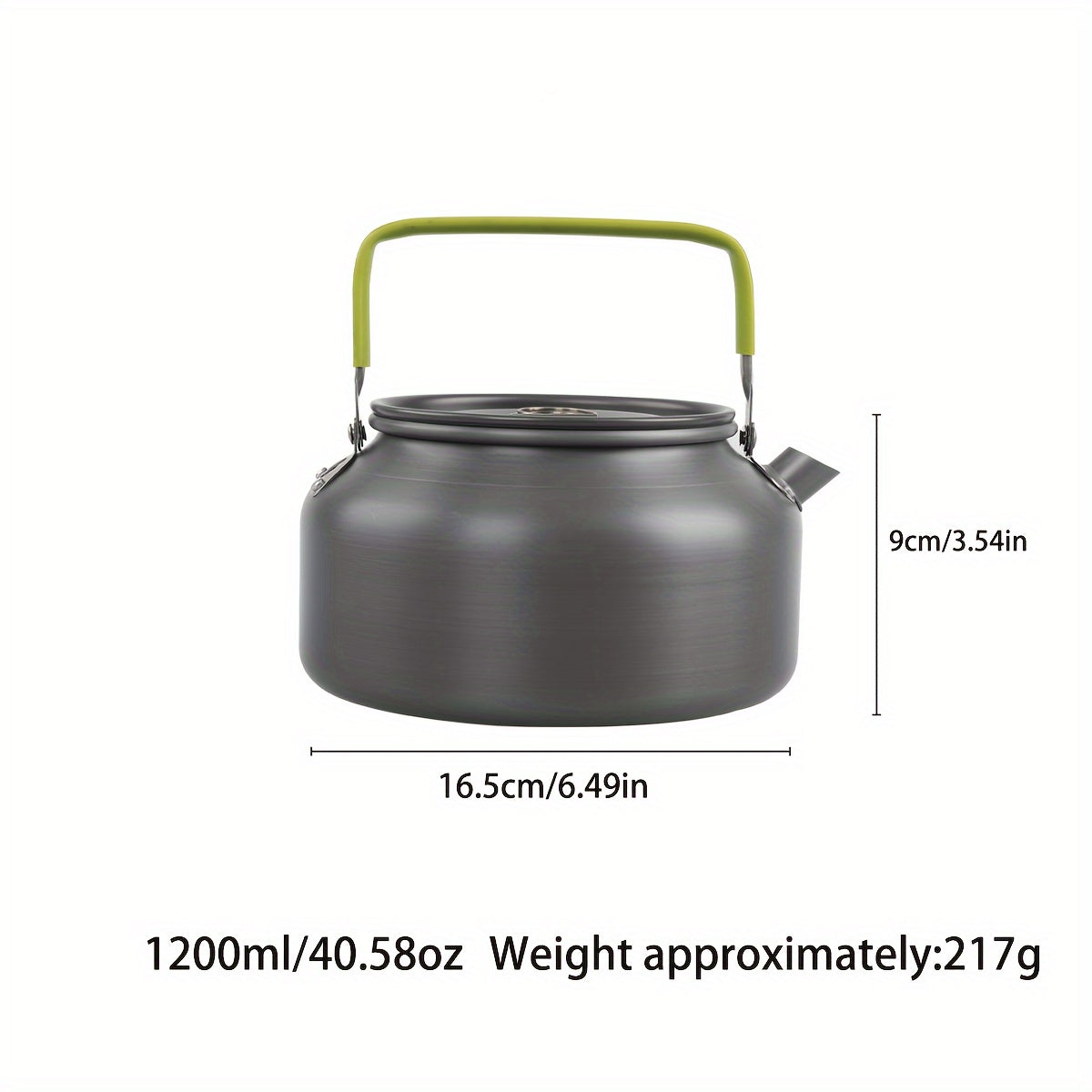 Aluminum Outdoor Kettle 1200ml Portable Tea Kettle for Camping