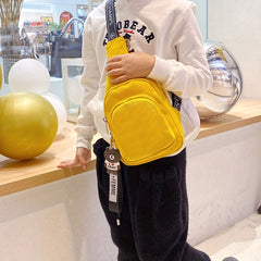 Kids Crossbody Bag With Letter Pattern Shoulder Strap
