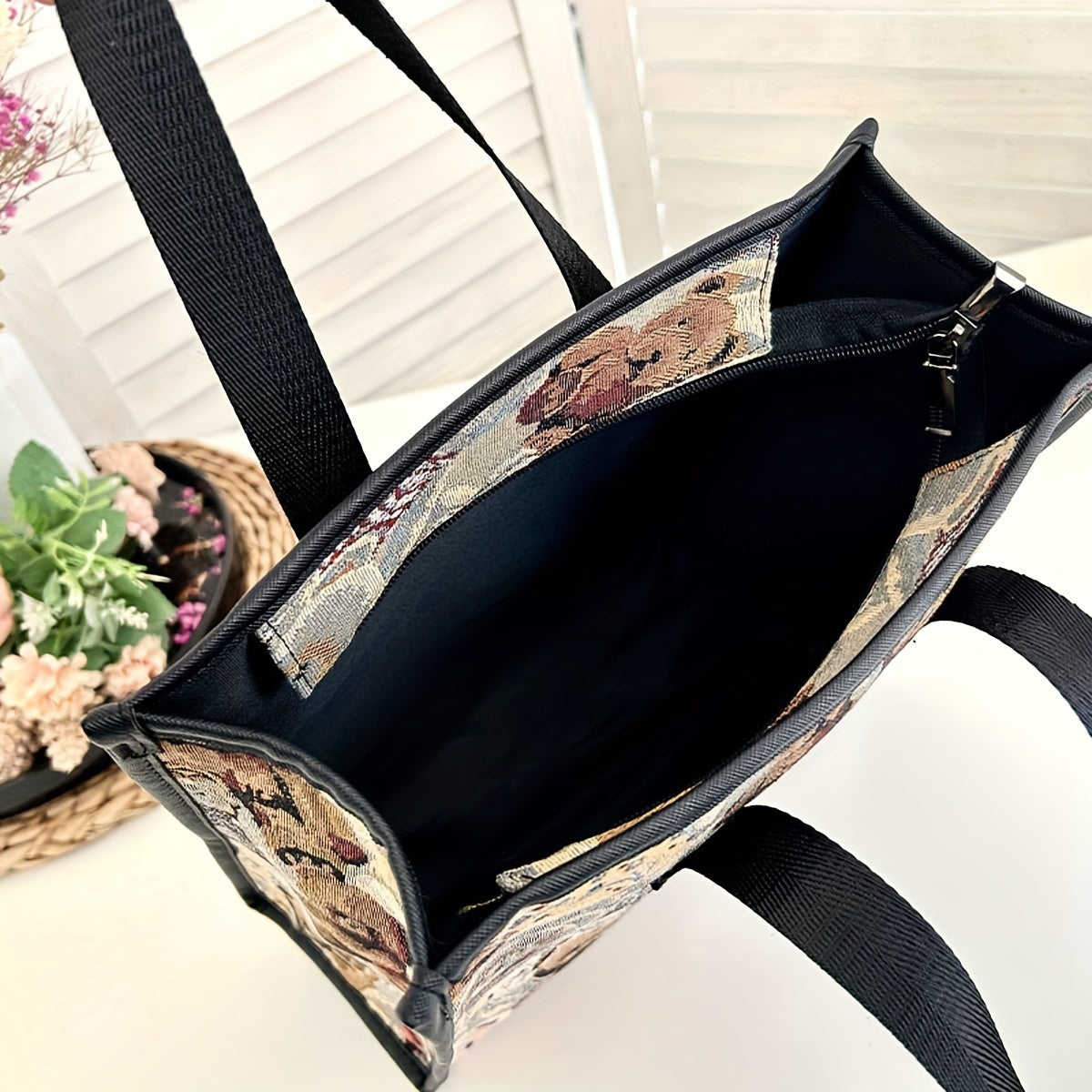 Large Capacity Toiletry Bag Travel Cosmetic Storage Bag Canvas Handbag