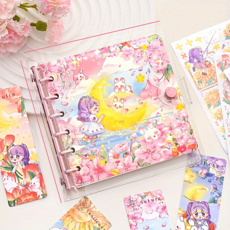 Dreamy Rabbit Cartoon Loose Leaf Journal
