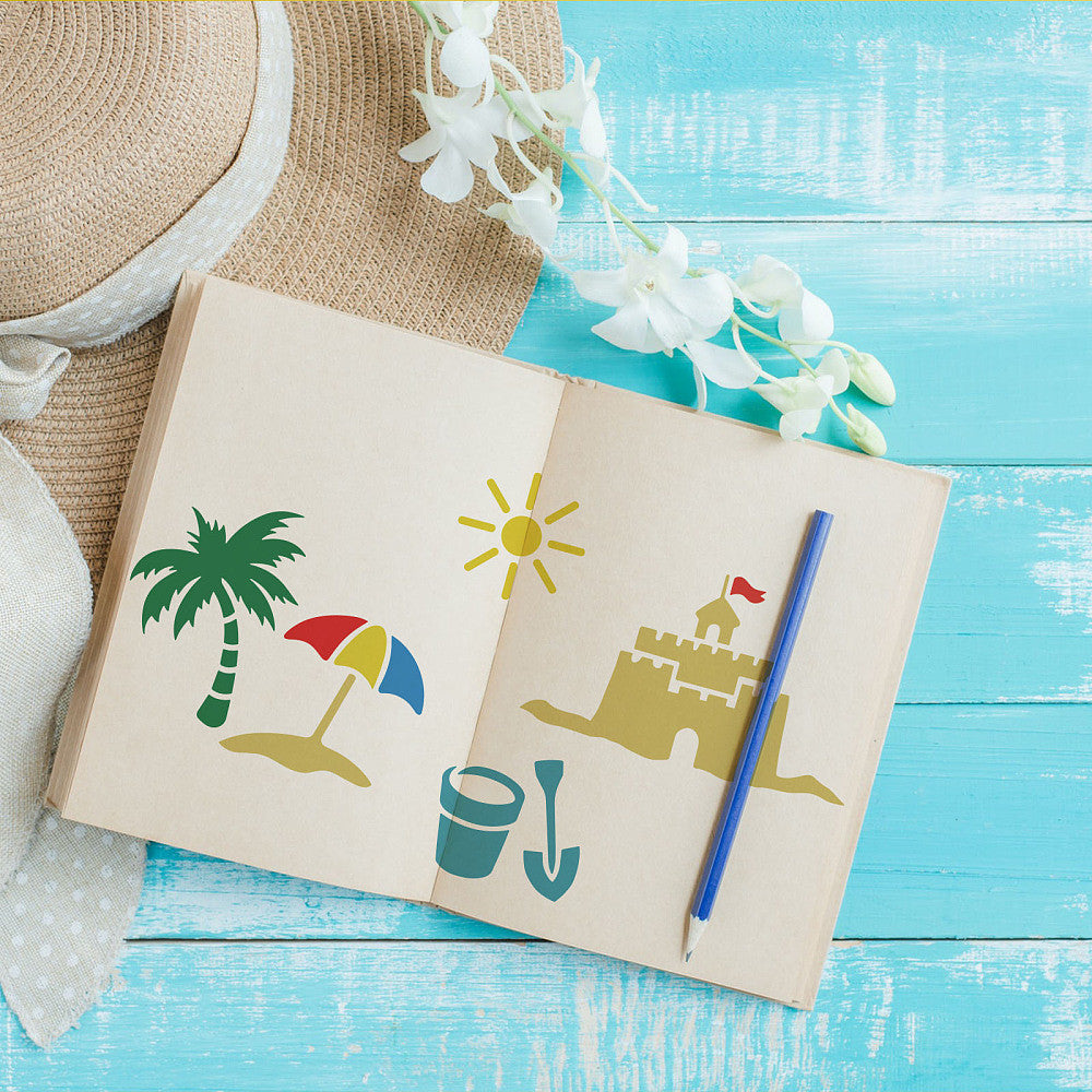 Summer Stencils Set for Wall Painting