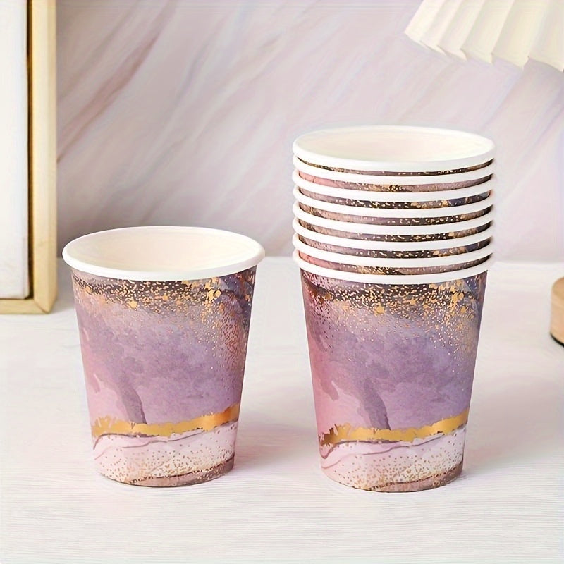 10pcs Disposable Paper Cups For Wedding Birthday