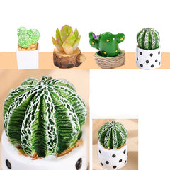 Small Potted Cactus Simulation Props Mini Ornaments