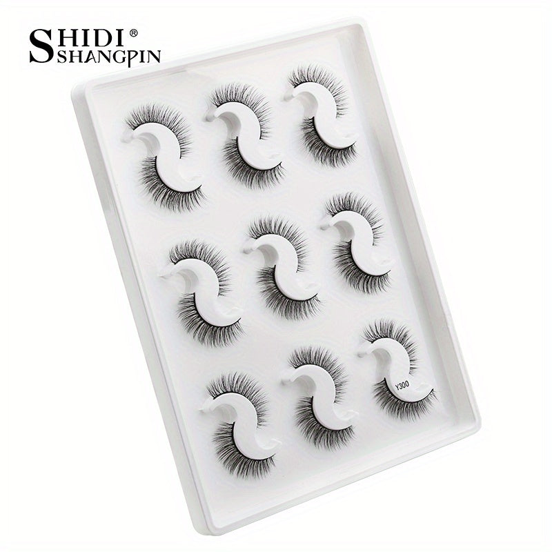 9 Pairs 3D Faux Mink False Eyelashes Natural Curling Thick Extension