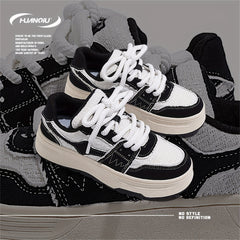 Women's Star Pattern Lace-up Skate Shoes Retro Sports Sneakers