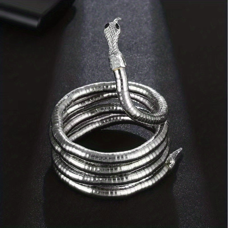 Gothic Snake Necklace Long Chunky Snake Wrap Collar For Women Girls