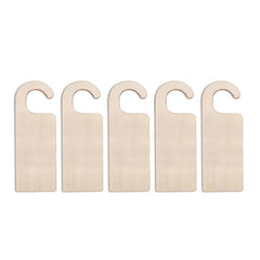 5pcs Natural Wooden Door Handle Hanger DIY Double-sided Hanging Decoration