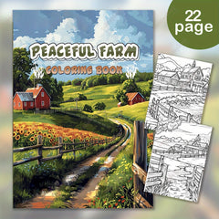 Peaceful Farm Coloring Book - Perfect Valentine's Gift - Ideal for Adults