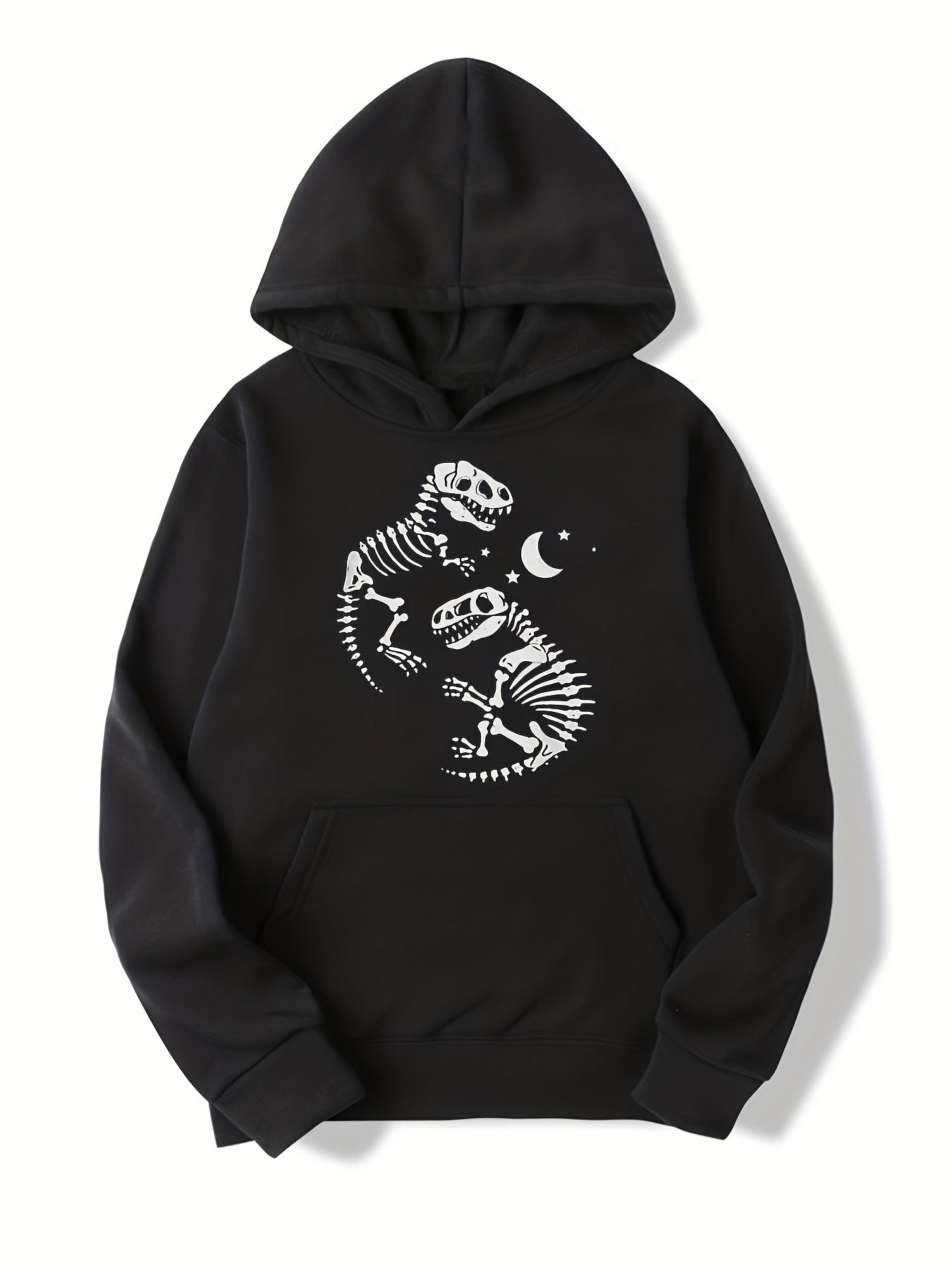 Letter Skeleton Dinosaur Print Boys Hoodie Sweatshirt