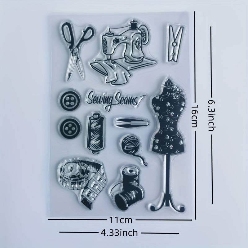 Vintage Tailor's Transparent Stamp for Students DIY Scrapbook Craft