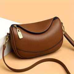 Dark Brown Lotus Root Lychee Crossbody Bag for Women