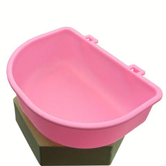 Portable Rabbit Feeder with Hook Durable Plastic Basin Dish