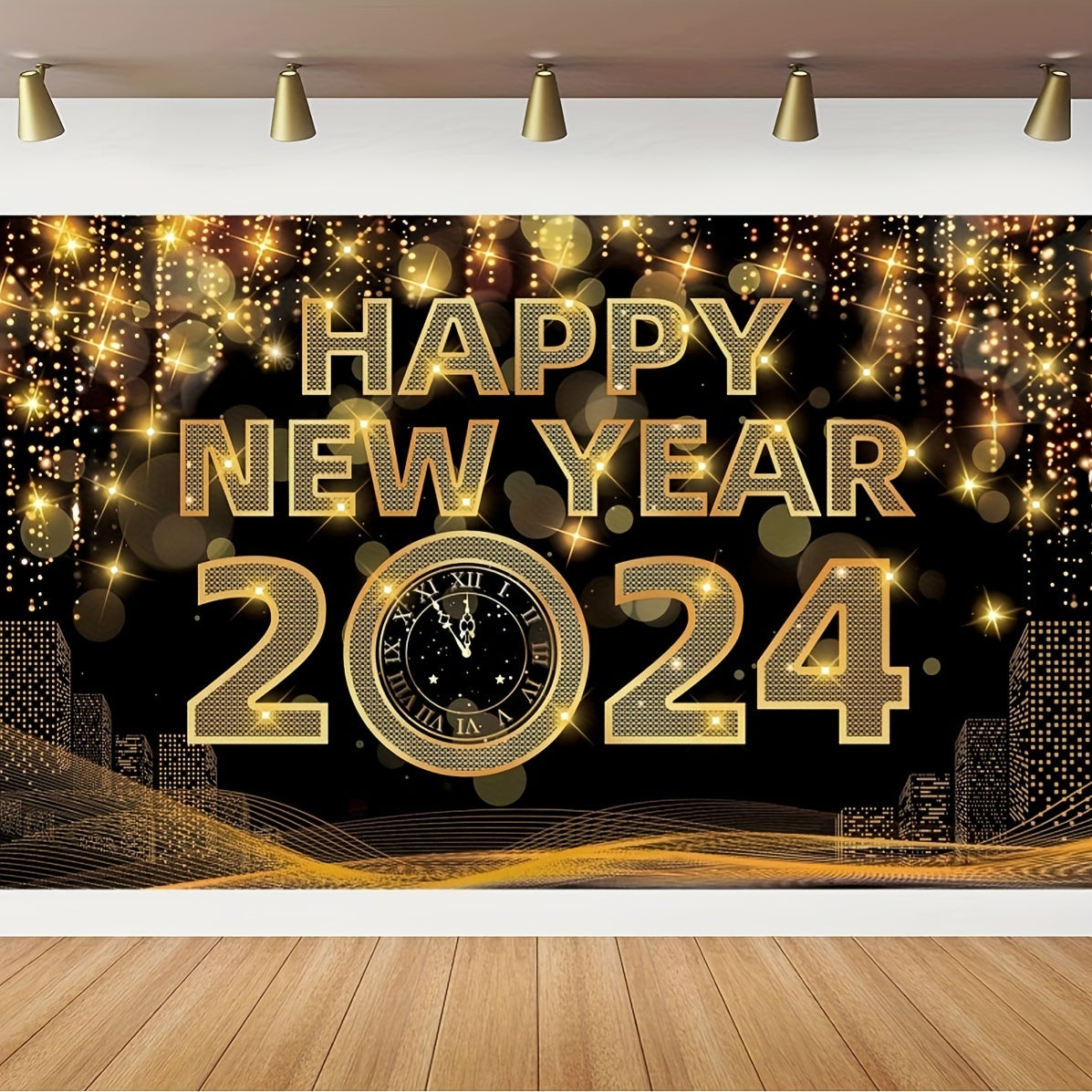 New Year Countdown Cloth Hanging Banner Party Decoration