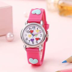 Colorful Heart Kids Cartoon Watch Gift For Children