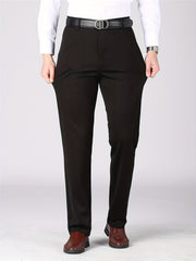 Men's Formal Solid Slim Fit Stretch Dress Pants for Business