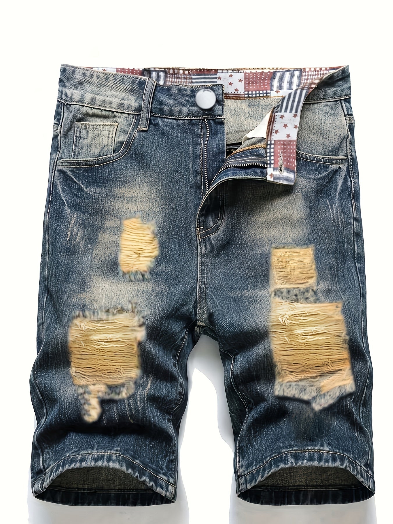Men's Distressed Denim Shorts for Summer