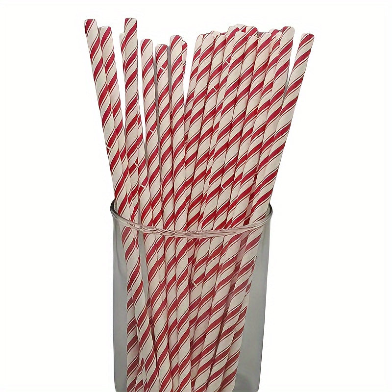 25pcs Random Party Decoration Beverage Straws Red Series Straws
