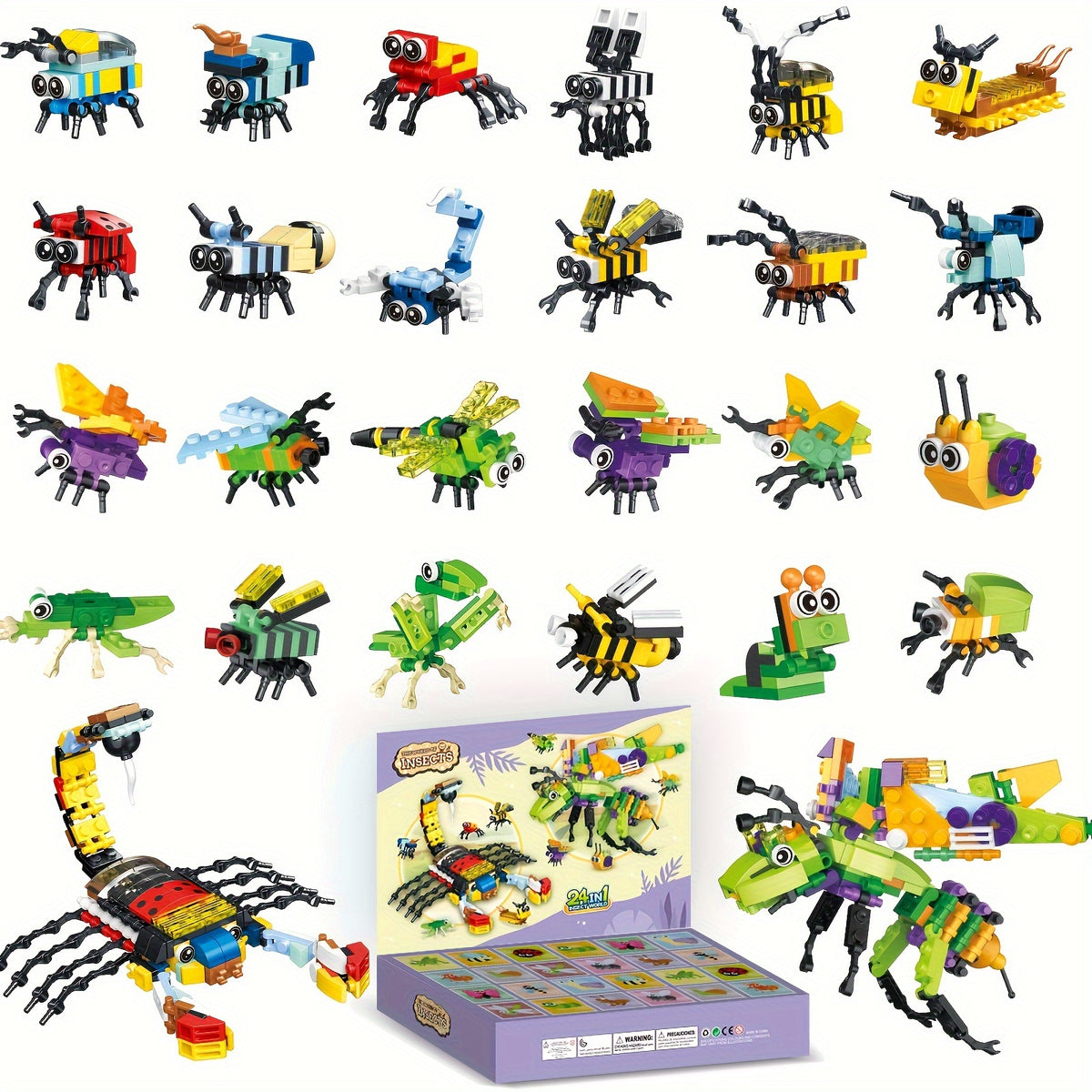 24 Magical Insect Building Blocks Surprise Box