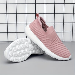 Women's Knit Textured Walking Shoes Soft Sole Slip On Casual Sneakers