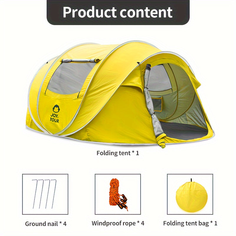 Waterproof Automatic Camping Tent for 3-6 People