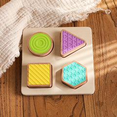 Wooden Sensory Shape Matching Puzzle Educational Toy for Cognitive Skills