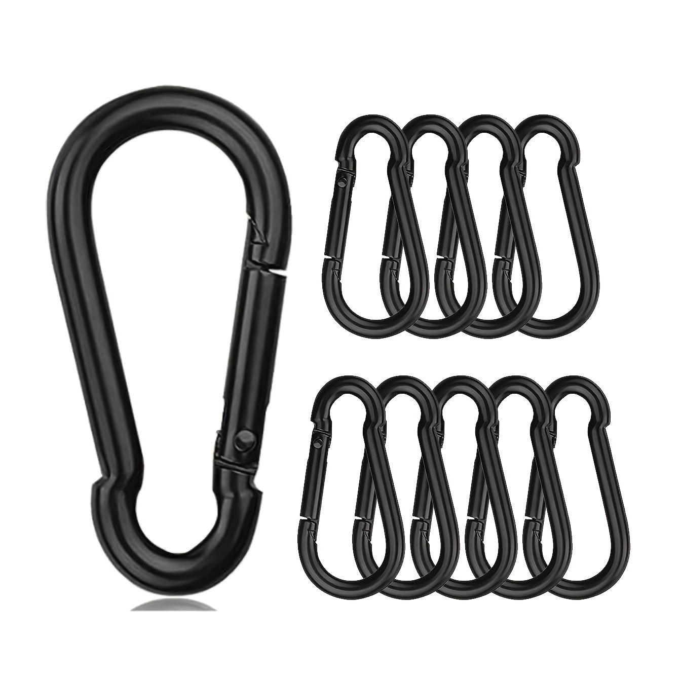 10pcs Aluminum Alloy Carabiner Keychain Hook