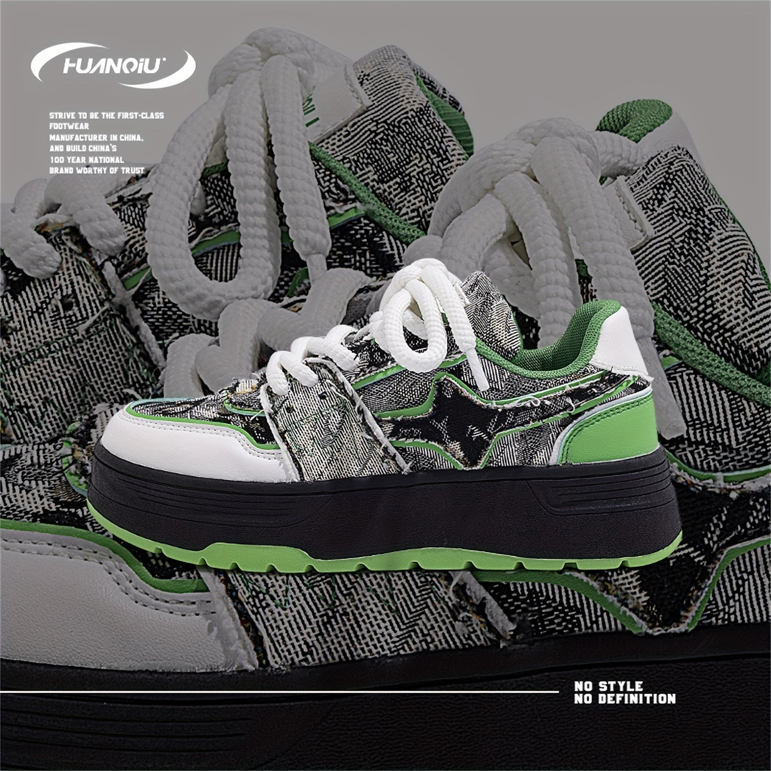 Women's Star Pattern Lace-up Skate Shoes Retro Sports Sneakers