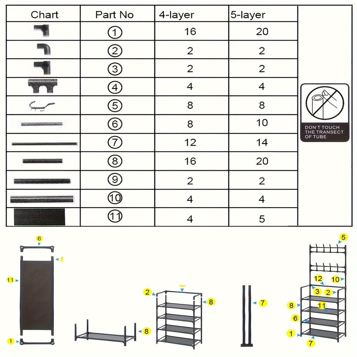Shoe Storage Rack With Clothes Storage Shelf Hanging Clothes Stand