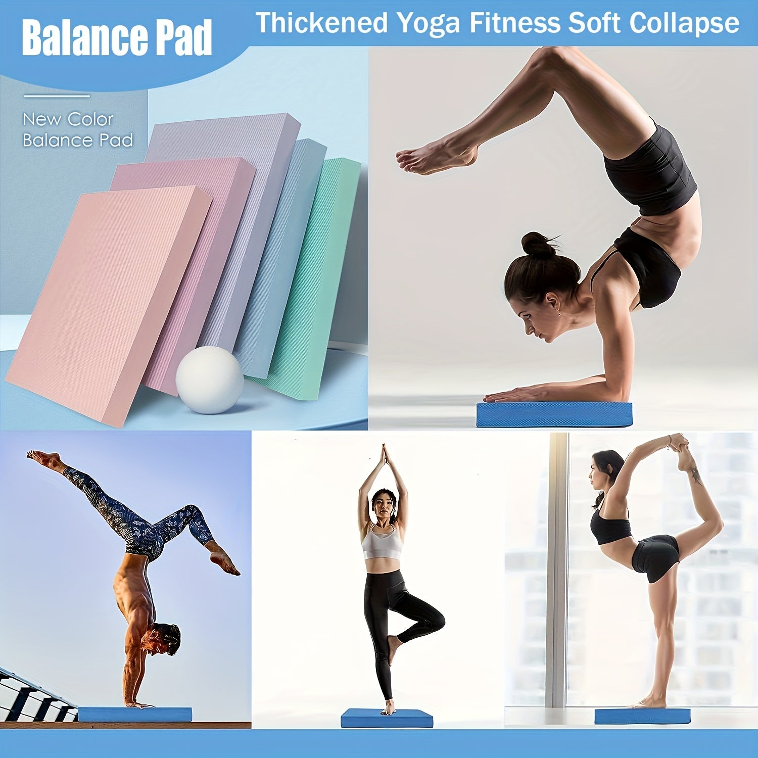 Yoga Balance Pad Fitness Pad Knee Elbow Protection