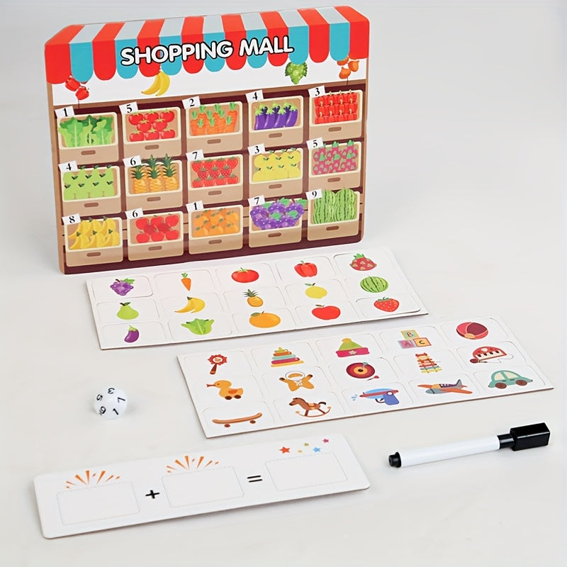 Kids' Fun Fruit Shopping Mall Counting & Calculation Game Educational Puzzle Toy