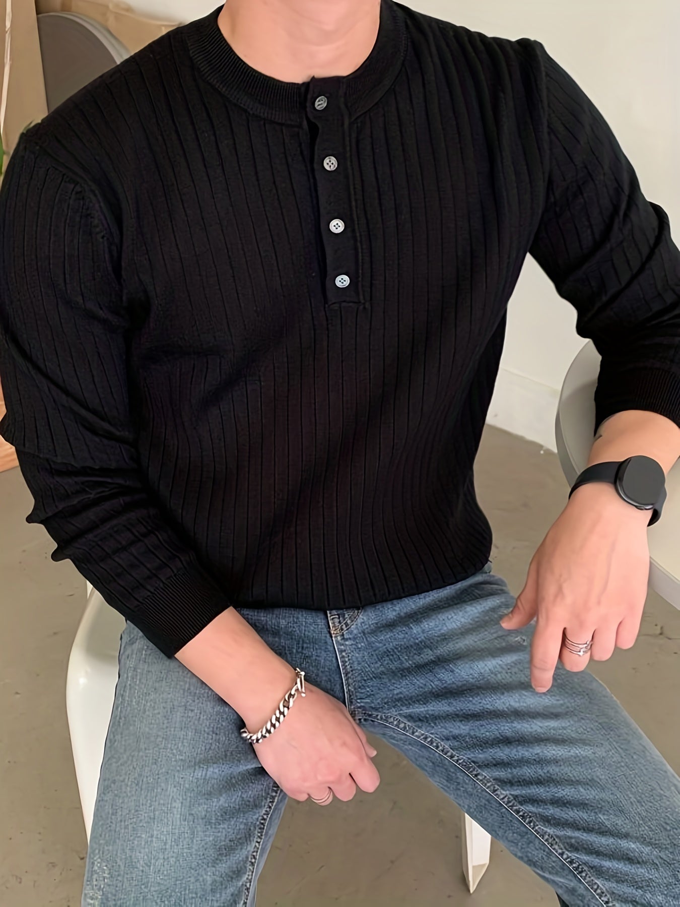 Men's Cable Knit Sweater Warm Pullover Fall Winter