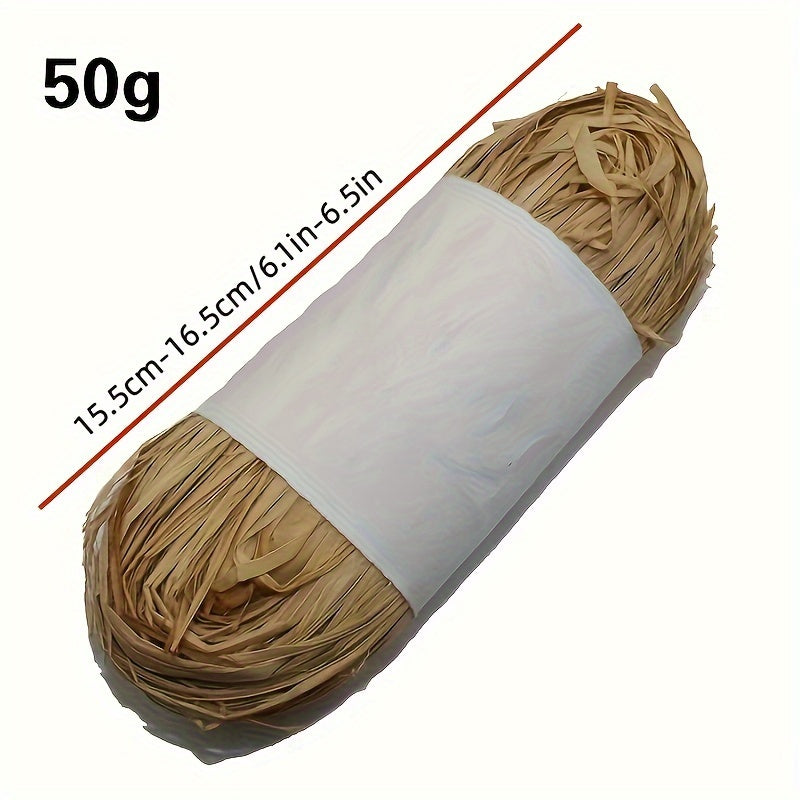 50g Natural Raffia Ribbon Cord Raffia Packing Rope For Gift Wrap