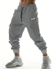 Hot Wheels Letter Print Cargo Pants for Men