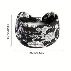 Boho Vintage Headband Floral Turban Bandana for Women