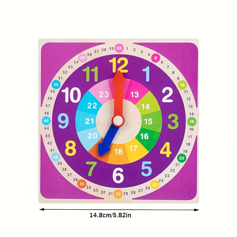 Wooden Educational Clock Toy for Kids - Time Learning Development Gift