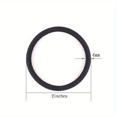 50 Pcs Thick Hair Ties Ponytail Holders Elastic Bands 4mm