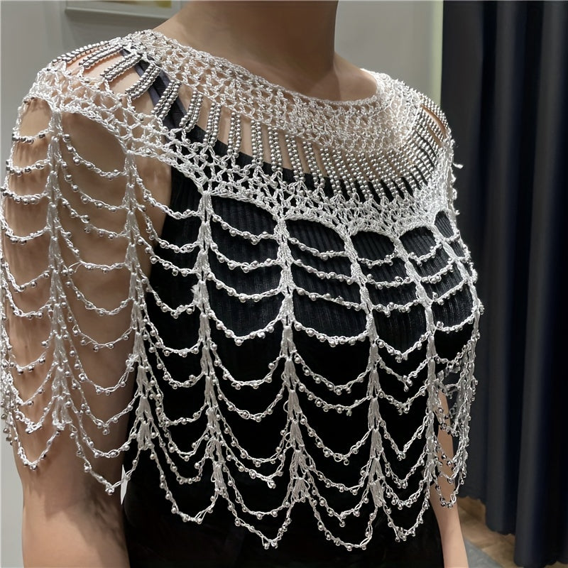 1920s Vintage Beaded Tassel Fishtail Wrap