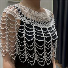 1920s Vintage Beaded Tassel Fishtail Wrap