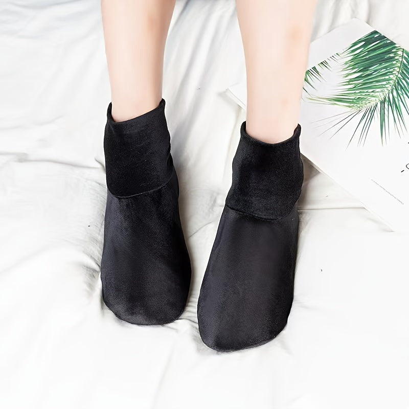 Plush Lined Socks Soft & Warm Non slip Floor Socks Women's Stockings